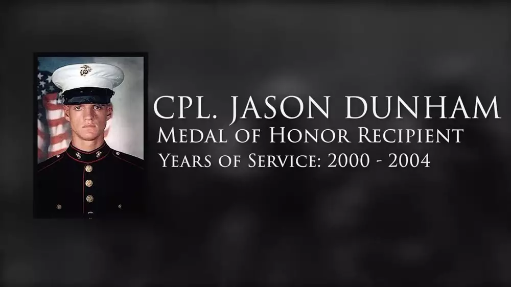 Picture of CLP Jason Dunham with information about him